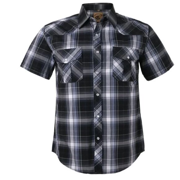 Coevals Club Men's Western Shirt Cowboy Plaid Country Pearl Snap Size Medium - Picture 1 of 15